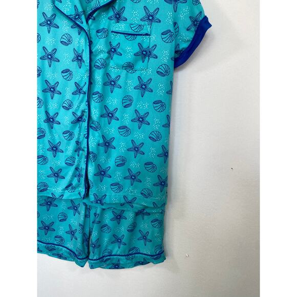 Muk Luk Sea Shell Shorts/Short Sleeve Top Pajama Combo . Size small - Picture 4 of 12